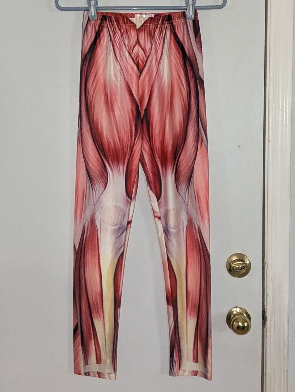 Women’s Pink Muscle-Print Leggings
